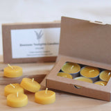 Natural Beeswax Tealights – Set of 6