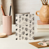 Shop our Black & White Plants Thank You Card, featuring a contemporary botanical illustration. A6 size, FSC certified and sustainably made.