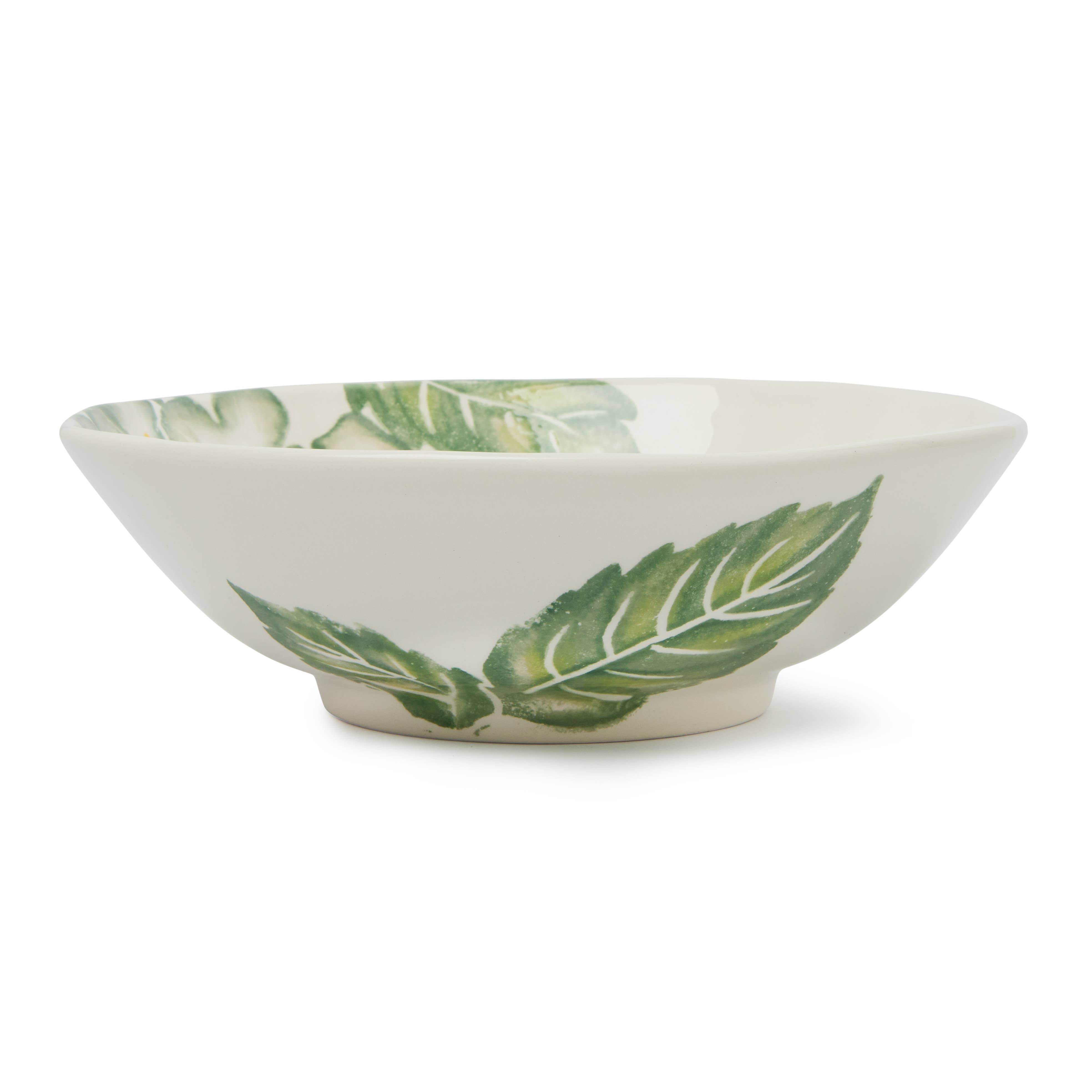 Shop the BlissHome Hydrangea Supper Bowl, a handmade large serving dish with hand-applied hydrangea artwork and beautiful textured detailing.