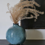 Blue melange mini flower vase for wildflowers and small stems