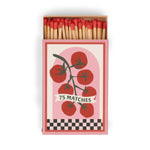 Add a playful touch to your candle ritual with DesignWorks Ink Tomato Vine boxed matches. 75 safety matches in a beautifully illustrated gift-ready box.