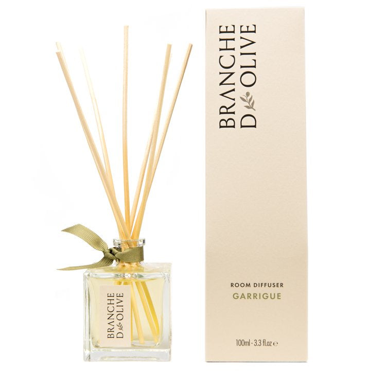 Branche d’Olive Garrigue reed diffuser with bergamot lavender and thyme fragrance