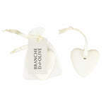 Branche d’Olive Garrigue scented ceramic heart in drawstring voile bag