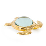 Decorative Brass Desk AccessoryDecorative brass turtle magnifying glass with antique finish. A charming vintage-style desk accessory and unique home décor gift.