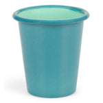 British Colour Standard enamel tumbler in Petrol Blue and Eau De Nil with a glossy vitreous enamel finish for bathroom, kitchen or outdoor use.