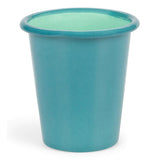 British Colour Standard enamel tumbler in Petrol Blue and Eau De Nil with a glossy vitreous enamel finish for bathroom, kitchen or outdoor use.