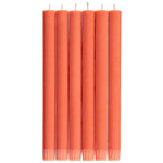 Rich Rust Eco Dinner Candles by British Colour Standard. Fair Trade, hand-poured and non-drip with an 8-hour burn time. Pack of 6 for stylish entertaining.