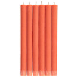 Rich Rust Eco Dinner Candles by British Colour Standard. Fair Trade, hand-poured and non-drip with an 8-hour burn time. Pack of 6 for stylish entertaining.