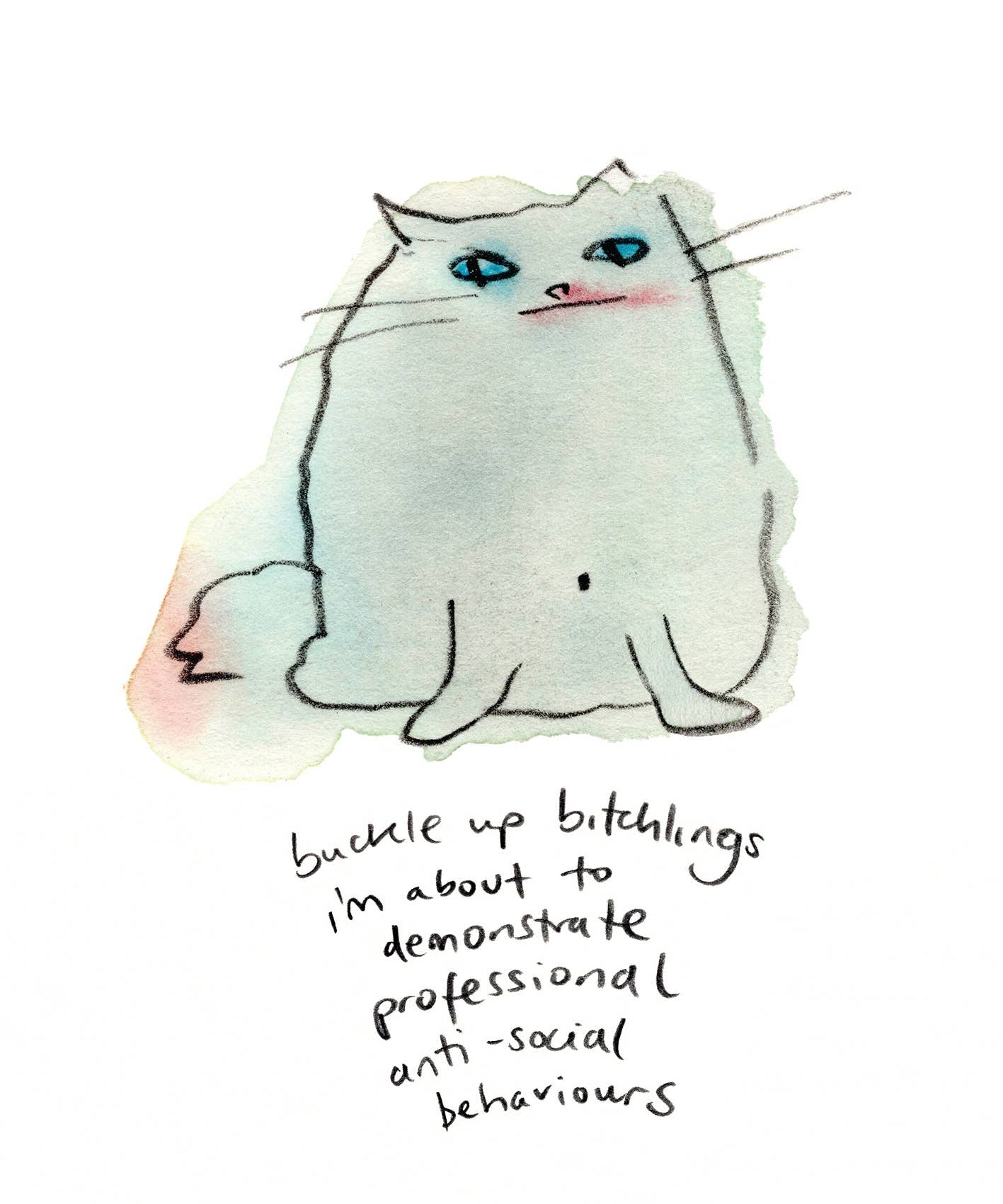 Shop Zeppelinmoon greeting cards by Amber Fossey, combining colourful animal illustrations with witty words and playful humour. Blank inside and printed in the UK