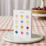 By Tilly Birthday Colour Palette greetings card featuring a hand-painted watercolour artist's palette, printed in England on premium cardstock.