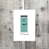 New Beginnings Housewarming Card – Door Illustration