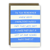 Funny Birthday Card - Aching Old Bones Nursery Rhyme!