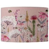 Hermione Eva Blush Lampshade | Floral Linen Lamp Shade