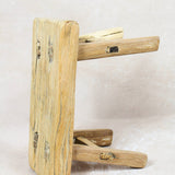 Vintage Reclaimed Elm Wood Stool  -  The Margot
