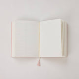 Block Printed Ruled Notebook (A5) - Marigold Glitz Blush