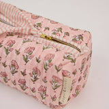 Organic Cotton Toiletry Bag (Small) - Ditsy Floral Blush