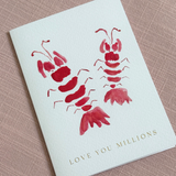 Love You Millions Lobster Card
