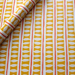 Cambridge Imprint Charleston Stripe wrapping paper featuring an artistic three-colour striped pattern inspired by Charleston House, Sussex.