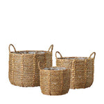 Carla large natural woven storage basket for blankets, throws and home storage