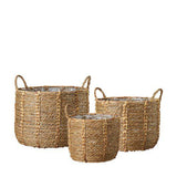Carla large natural woven storage basket for blankets, throws and home storage
