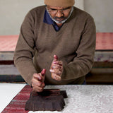 Block Printed Ruled Notebook (A5) - Marigold Glitz Blush