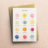 Illustrated Birthday Colour Palette Card