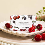 Cherry Blossom luxury soap bar with shea butter. Triple milled, vegan and made in Britain. A delicate floral fragrance in fully recyclable packaging.