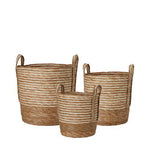 Connie natural woven storage baskets in two sizes