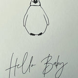 Hello Baby Penguin Card | New Baby Card