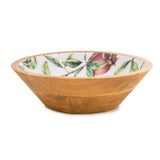 Pomegranate Mango Wooden Bowl 24cm 4PK
