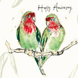 Happy Anniversary Love Birds Card
