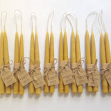 Hand-Dipped Beeswax Taper Candles – Set of 2