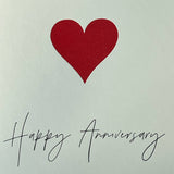 Happy Anniversary Heart Letterpress Card | Penguin Ink Anniversary Card