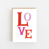 LOVE Card – Textured Hand-Finished Love Greeting Card