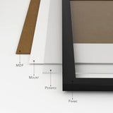 Black A3 Picture Frame with Mount for A4 Print – Modern Lightweight Photo Frame