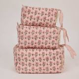 Organic Cotton Toiletry Bag (Small) - Ditsy Floral Blush