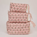 Organic Cotton Toiletry Bag (Medium) - Ditsy Floral Blush