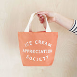 Ice Cream Appreciation Society Little Peach Canvas Bag