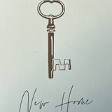 New Home Key Letterpress Card | Moving Card