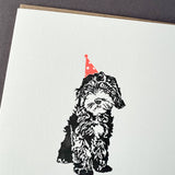 Happy Birthday Cockapoo Letterpress Card | Penguin Ink Dog Birthday Card