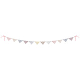 Meri Meri x Liberty Scallop Edge Garland – Floral Fabric Bunting with Velvet Ribbon
