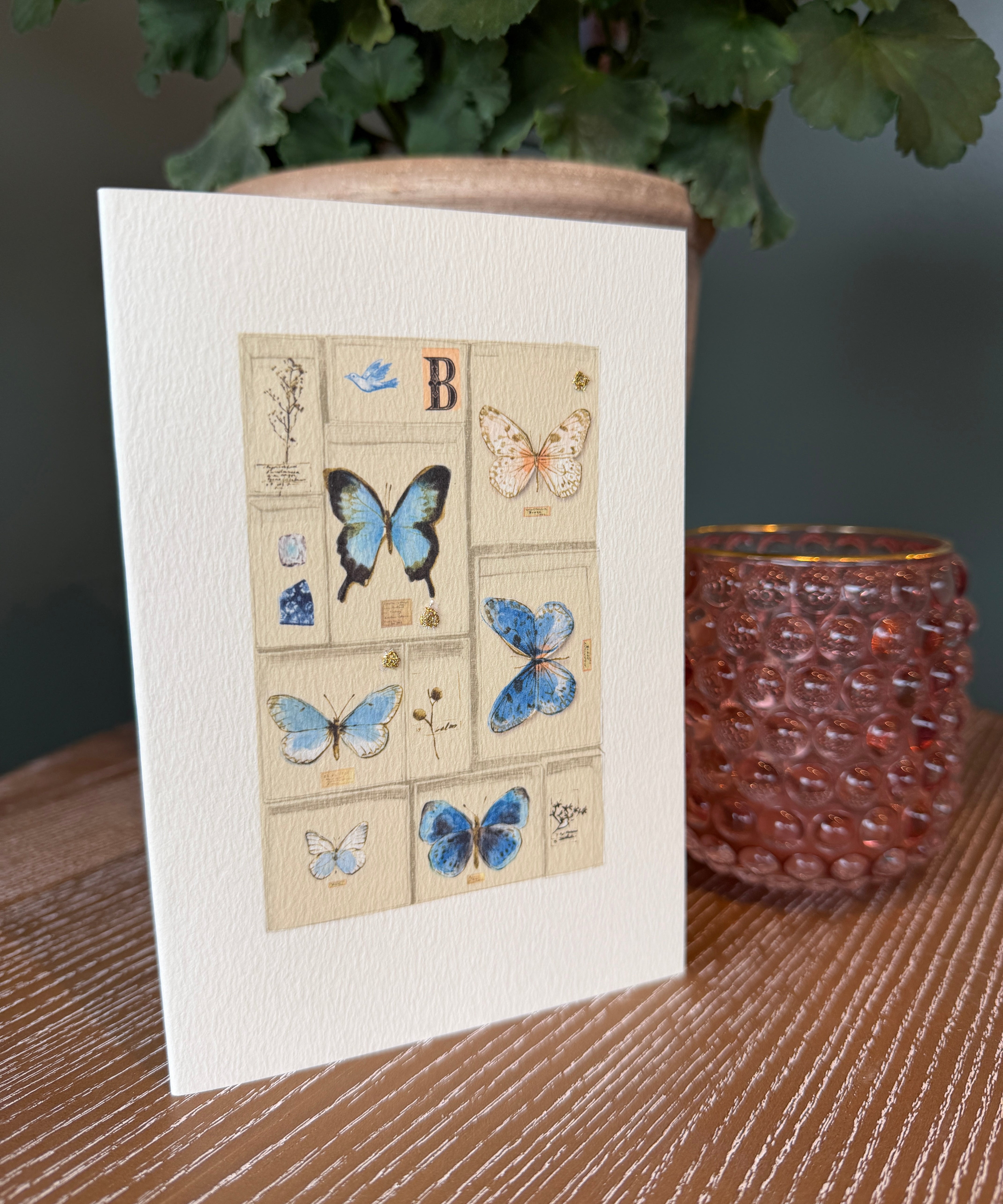 Elena Deshmukh Butterflies Collection handmade blank greeting card