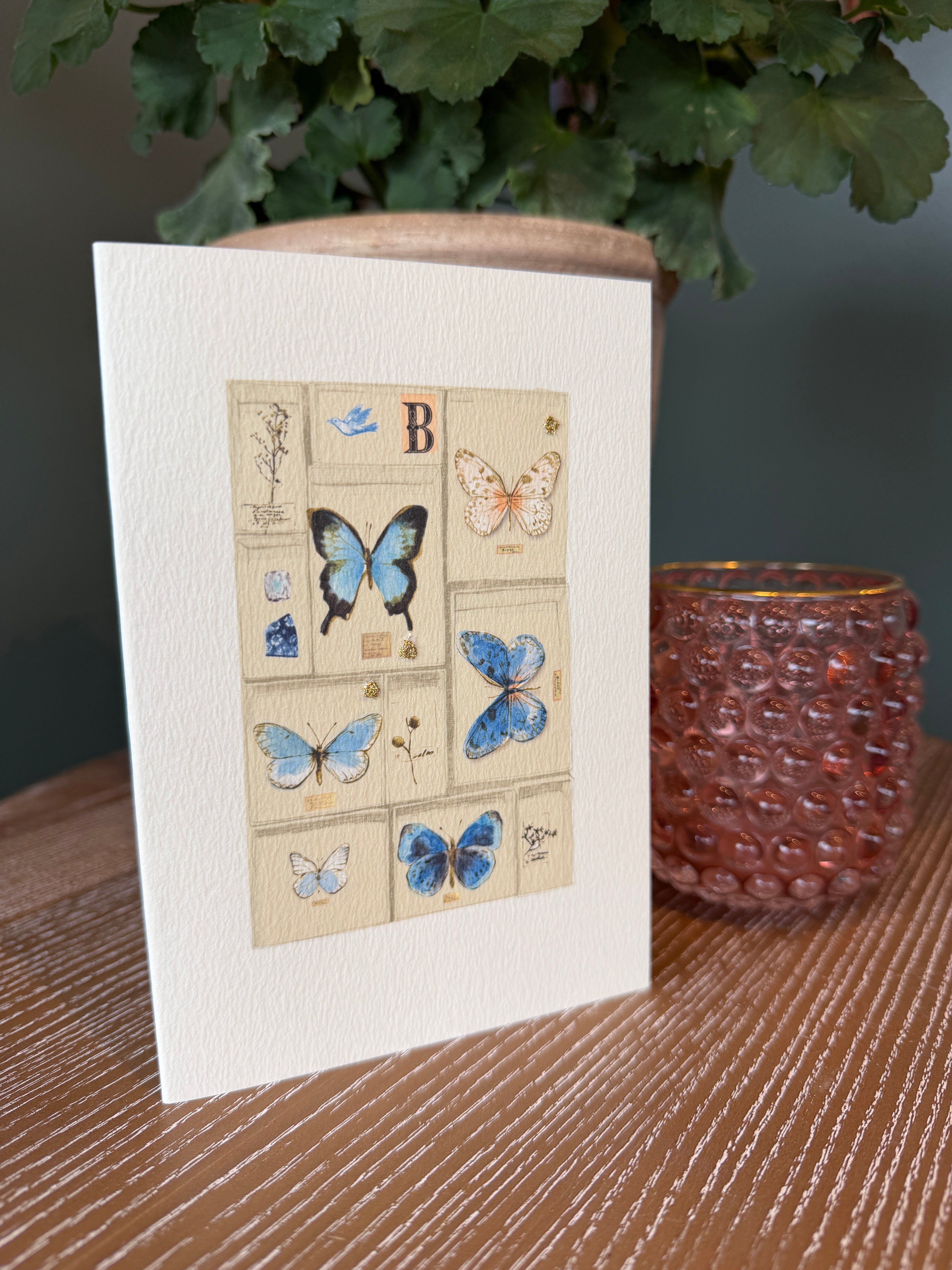 Elena Deshmukh Butterflies Collection handmade blank greeting card