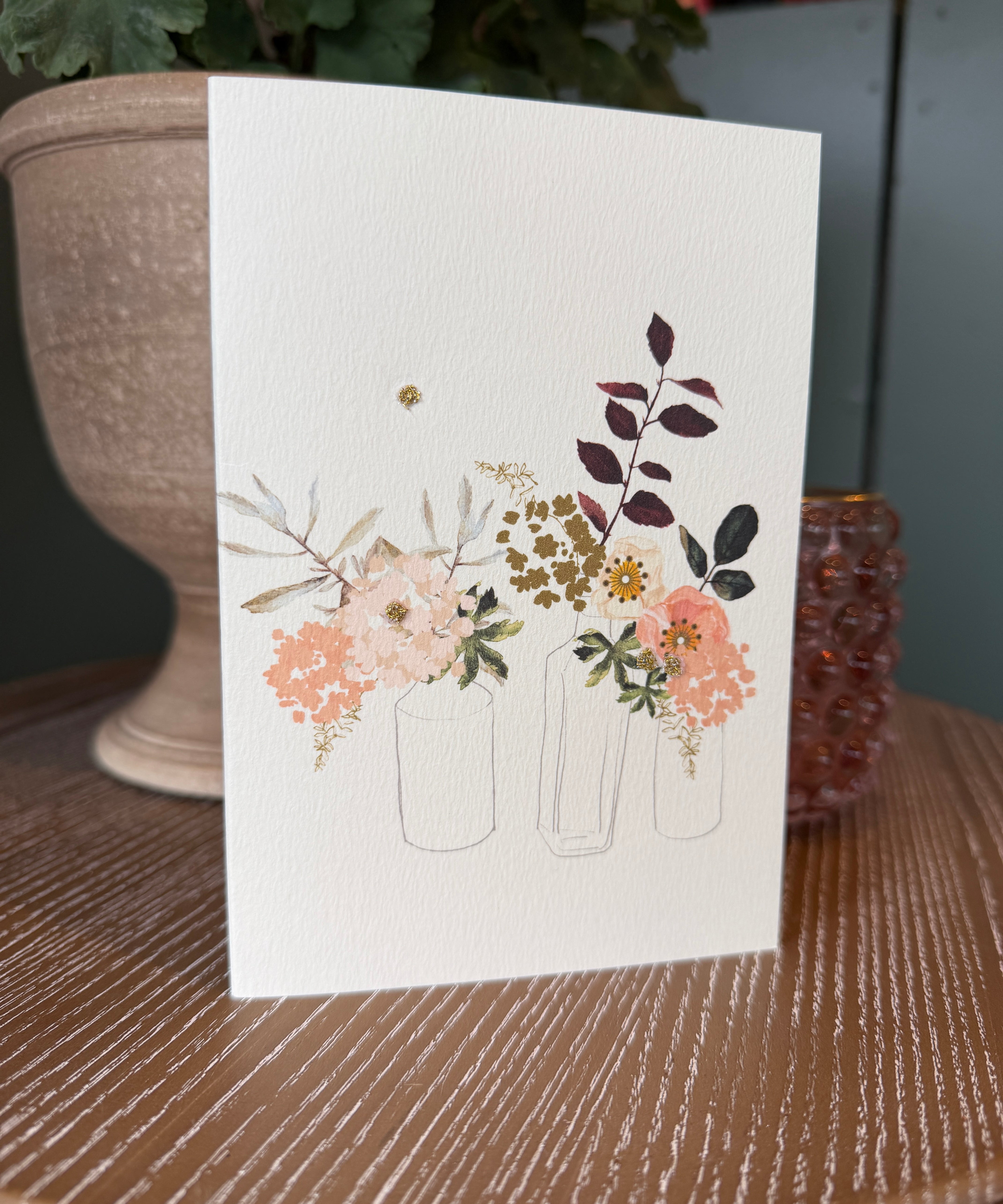 Elena Deshmukh Garden Souvenirs handmade blank greeting card