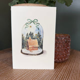 Elena Deshmukh Gingerbread Snow Dome handmade Christmas card
