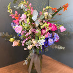 English country garden seasonal flowers arranged in a vase by Mad LiliesSurrey