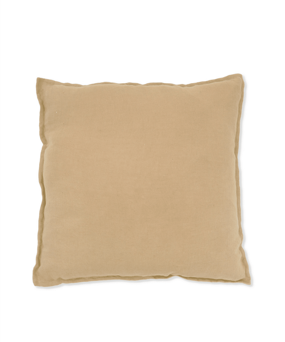 Eshott Cinnamon Linen Cushion 45 x 45cm with piped edge.