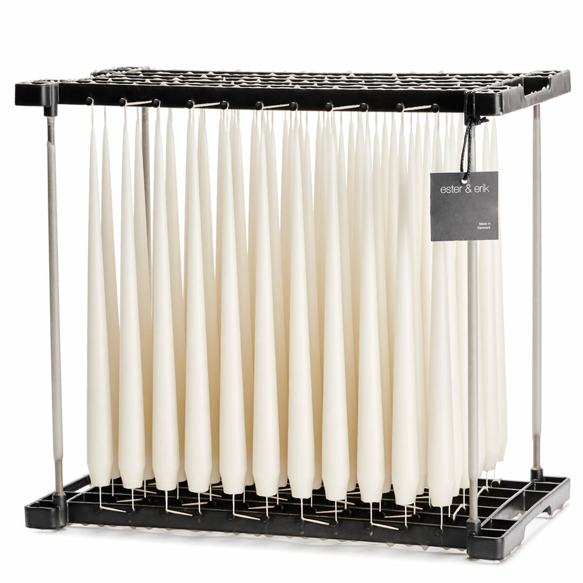 Ester & Erik Ivory 42cm taper candle No. 6 in a soft warm ivory white, perfect for weddings, dining tables and elegant home interiors.