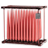 Ester & Erik Rosehip 42cm tapered dinner candle in a soft dusky rose pink with warm coral and earthy undertones, traditionally hand-dipped in Denmark.