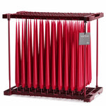 Ester & Erik Winter Berry 42cm tapered dinner candle in a rich traditional red with warm crimson undertones, traditionally hand-dipped in Denmark.
